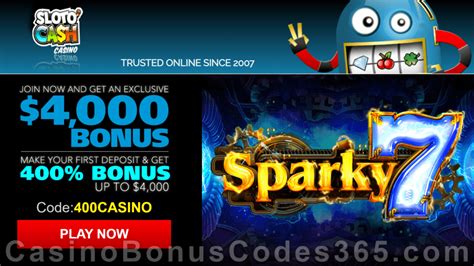 sloto cash 400 bonus